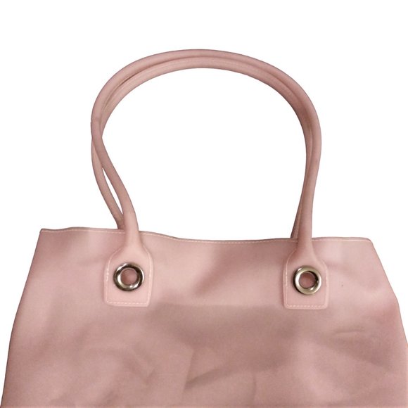 Two Piece Pale Pink Vinyl Bag Set, Purse Set, Handbag Set, 2pc Tote Set - Picture 15 of 16